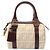 Fendi Zucca Tote Bag Leder und Stoff Braun Beige Weiß