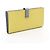 Hermès Portafoglio lungo bi-fold Hermes Bearn Soufflé Blue Lin Giallo - vista 2