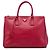 Prada Galleria Double Zip Tote Large aus Saffiano Leder in Rot