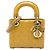 Autre Marque Dior Yellow Mini Patent Cannage Lady Dior Giallo Senape