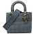 Autre Marque Dior Blue Medium Embroidered Canvas Cannage Lady D Lite Blau