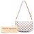 Louis Vuitton White Damier Azur Pochette Accessoires Bianco - vista 7