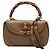 Bolsa New Bamboo Gucci em couro de bezerro marrom tamanho Medium