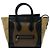 Céline Celine Mini Luggage Tote in pelle di vitello tricolore e camoscio marrone