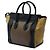 Céline Celine Mini Luggage Tote in pelle di vitello tricolore e camoscio marrone - vista 2