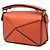 Borsa Puzzle Nano LOEWE in vitello arancione - vista 2