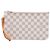 Louis Vuitton White Damier Azur Neverfull MM Täschchen Weiß