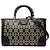 Bamboo Gucci Medium Satchel aus bedrucktem Kalbsleder in Schwarz mit Bambusgriff