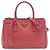 Prada Galleria Double Zip Tote Medium Saffiano Lux Rosa Pink