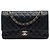 Chanel Black Medium Classic Caviar Double Flap Nero