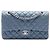 Chanel Blue Medium Classic Lambskin Double Flap Blau