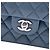 Chanel Blue Medium Classic Lambskin Double Flap Blau - Ansicht 5