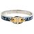 Pulsera Hermès Mini Clic H Chaine D Ancre en esmalte azul PM