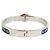 Pulsera Hermès Mini Clic H Chaine D Ancre en esmalte azul PM - vista 3