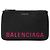 Balenciaga Pochette Ville Logo in pelle nera M Nero