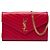 Autre Marque Carteira de corrente envelope Saint Laurent Red Grain De Poudre Cassandre Vermelho