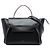 Céline Celine Mini Bolso Cinturón de Piel de Ternera Lisa Negra Negro
