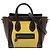 Céline Celine Yellow Nano Tricolor Leather Luggage Tote Giallo