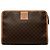 Céline Clutch Celine Brown Macadam Coated Canvas Marrone