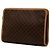 Céline Clutch Celine Brown Macadam Coated Canvas Marrone - vista 2