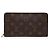Louis Vuitton Brown Monogram Porte Monnaie Zippy Long Wallet Castaño