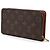 Louis Vuitton Brown Monogram Porte Monnaie Zippy Long Wallet Castaño - vista 2