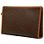Céline Clutch Celine Brown Macadam Coated Canvas Marrom - vista 2