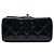 Chanel Black Mini Square Quilted Patent Single Flap Negro - vista 3