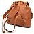 Bamboo Mochila Gucci Large em pele de vitelo castanha com cordão e bambu Marrom - vista 2