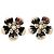 Chanel White CC Brass Enamel Flower and Ladybug Clip-On-Ohrringe