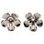 Chanel White CC Brass Enamel Flower and Ladybug Clip-On-Ohrringe - Ansicht 2