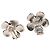 Chanel White CC Brass Enamel Flower and Ladybug Clip-On-Ohrringe - Ansicht 3