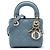 Autre Marque Dior Blue Micro Lambskin Cannage Lady Dior Azul