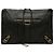 Clutch Balenciaga Black Medium Goatskin Motocross Classic Metallic Edge Nero