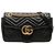 Borsa a tracolla Gucci GG Marmont Matelassé in pelle di vitello nera Medium Nero