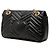 Borsa a tracolla Gucci GG Marmont Matelassé in pelle di vitello nera Medium Nero - vista 2