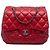 Chanel Red Medium Quilted Lambskin 3 Accordion Flap Rosso