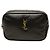 Autre Marque Saint Laurent Calypso Pouch aus gestepptem Lammleder in Schwarz