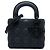 Autre Marque Dior Black Mini Ultra Matte Calfskin Cannage Lady Dior Nero