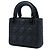Autre Marque Dior Black Mini Ultra Matte Calfskin Cannage Lady Dior Nero - vista 2