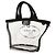 Borsa Tote Prada in PVC Canapa Nero con Logo - vista 2