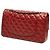 Chanel Red Medium Classic Lambskin Double Flap Rot Bordeaux - Ansicht 2