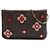 Louis Vuitton Brown Monogram Blooming Flowers Double Zip Pochette Castaño