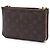 Louis Vuitton Brown Monogram Blooming Flowers Double Zip Pochette Castaño - vista 2