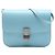 Céline Celine Blue Medium Calfskin Classic Box Blu chiaro