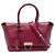 Borsa Valentino Rockstud Demilune in pelle rossa Rosso Bordò