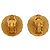Chanel Gold CC vergoldete Sunburst runde Clip-On Ohrringe Golden - Ansicht 2