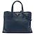 Saco Tote Prada Blue Saffiano Soft Triple Pocket Azul Azul marinho