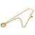 Collana con pendente rotondo Chanel Gold CC placcata in oro D'oro