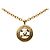 Collana con pendente rotondo Chanel Gold CC placcata in oro D'oro - vista 2
